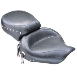 PartzBiz HD MD75435 - Mustang Seats Studded Wide Style 2 up Seat for Harley Dyna Models 06-17 | 75435