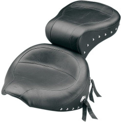 PartzBiz HD MD75503 - Mustang Seats Studded Wide Style 2-up Seat for Harley Softail 89-99 | 75503