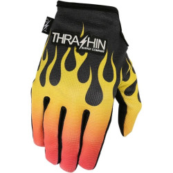 PartzBiz HD DS33013502C - Thrashin Supply Company Flame Stealth Motorcycle Gloves