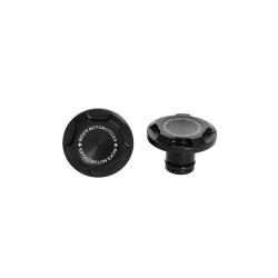 PartzBiz HD 99386 - Sports. S Front Wheel Axle Cover, Black, Premiumglos, Pair